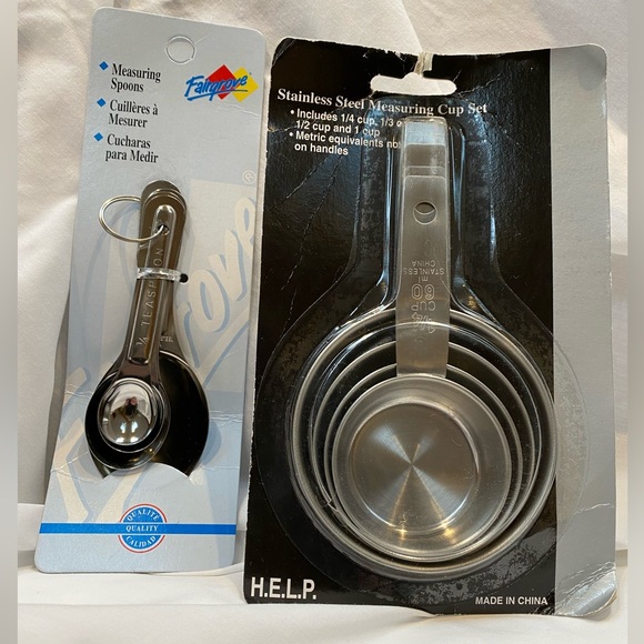 NWT Stainless Steel Measuring Cups and Spoons - Picture 7 of 7